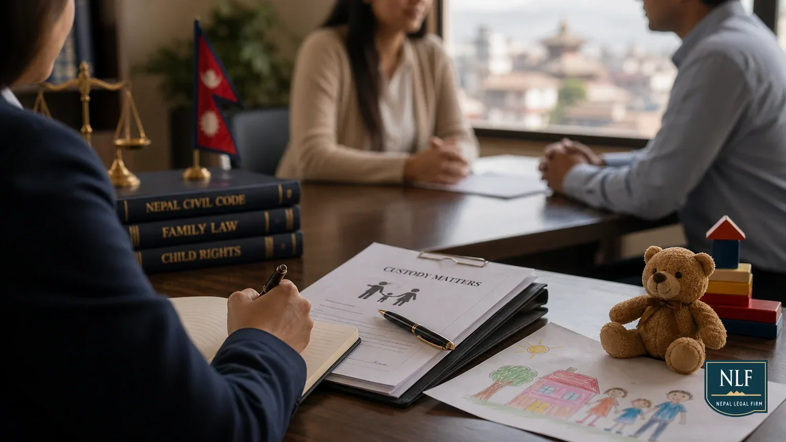 Child Custody in Nepal: Mother vs. Father Rights (Civil Code 2074) - Nepal Legal Firm cover image for a legal guide about Child Custody, Family Law, Divorce.