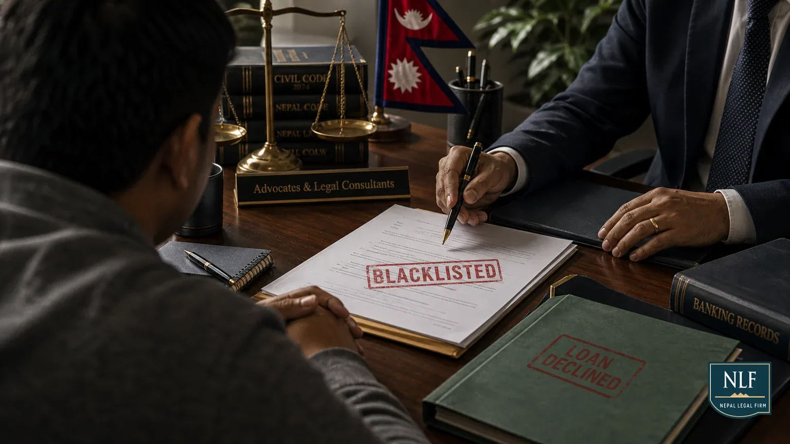 CIB Blacklist & Banking Kasur in Nepal: Rules & Removal (2025) - Nepal Legal Firm cover image for a legal guide about CIB Blacklist, Banking Kasur, Cheque Bounce.
