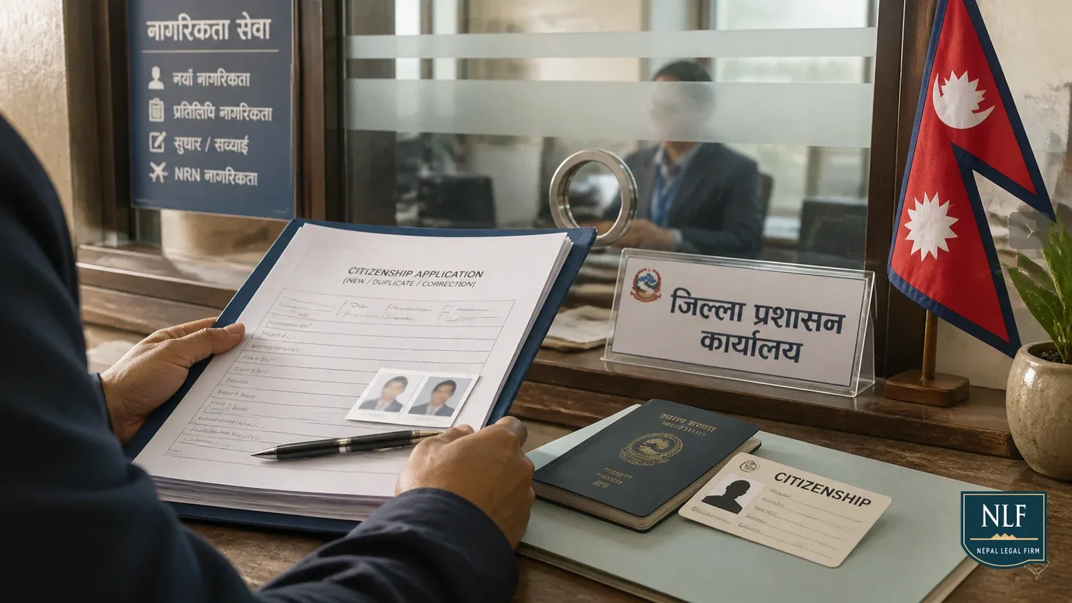Citizenship Certificate in Nepal (2026): New, Duplicate, Correction, NRN & Legal Process - Nepal Legal Firm cover image for a legal guide about Citizenship Nepal, Nagarikta, DAO Process.