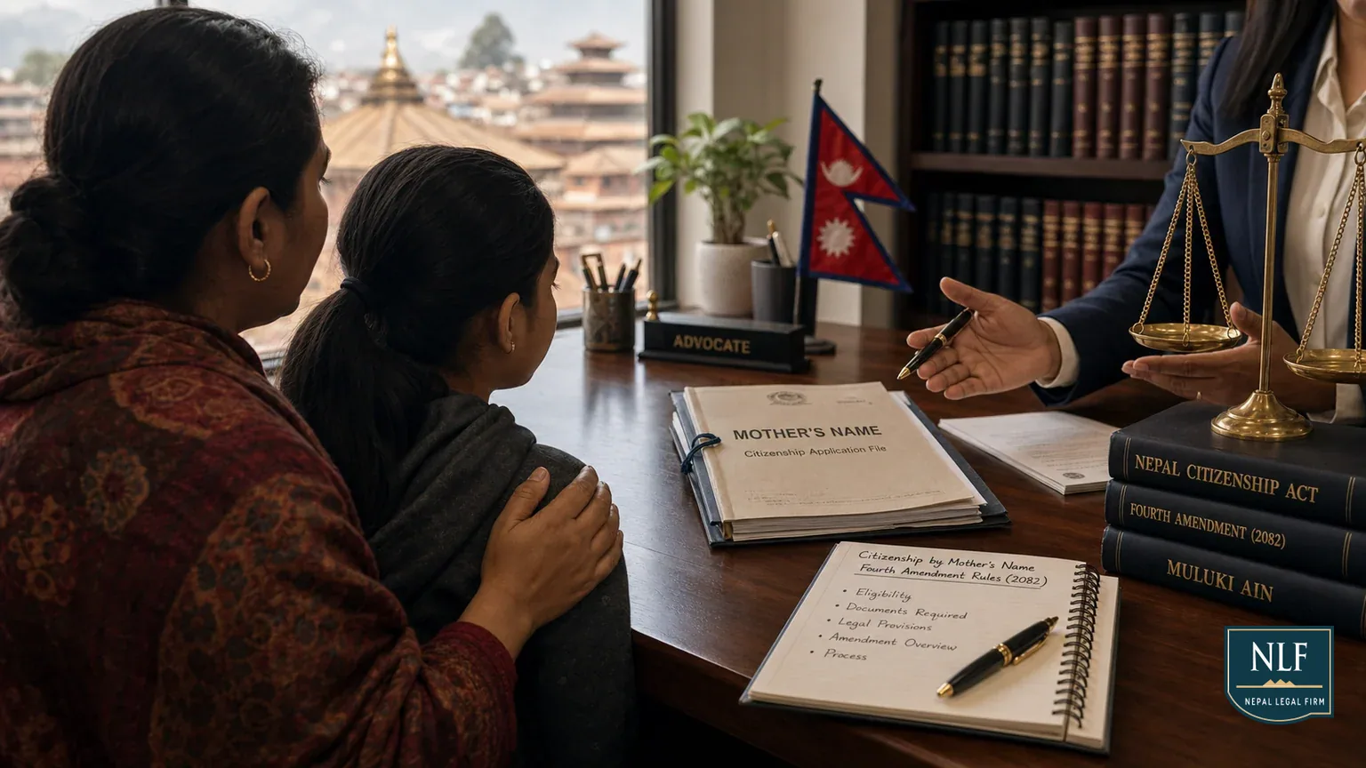 Citizenship by Mother's Name: Fourth Amendment Rules (2082) - Nepal Legal Firm cover image for a legal guide about Citizenship Nepal, Mother's Name, Single Mother Rights.