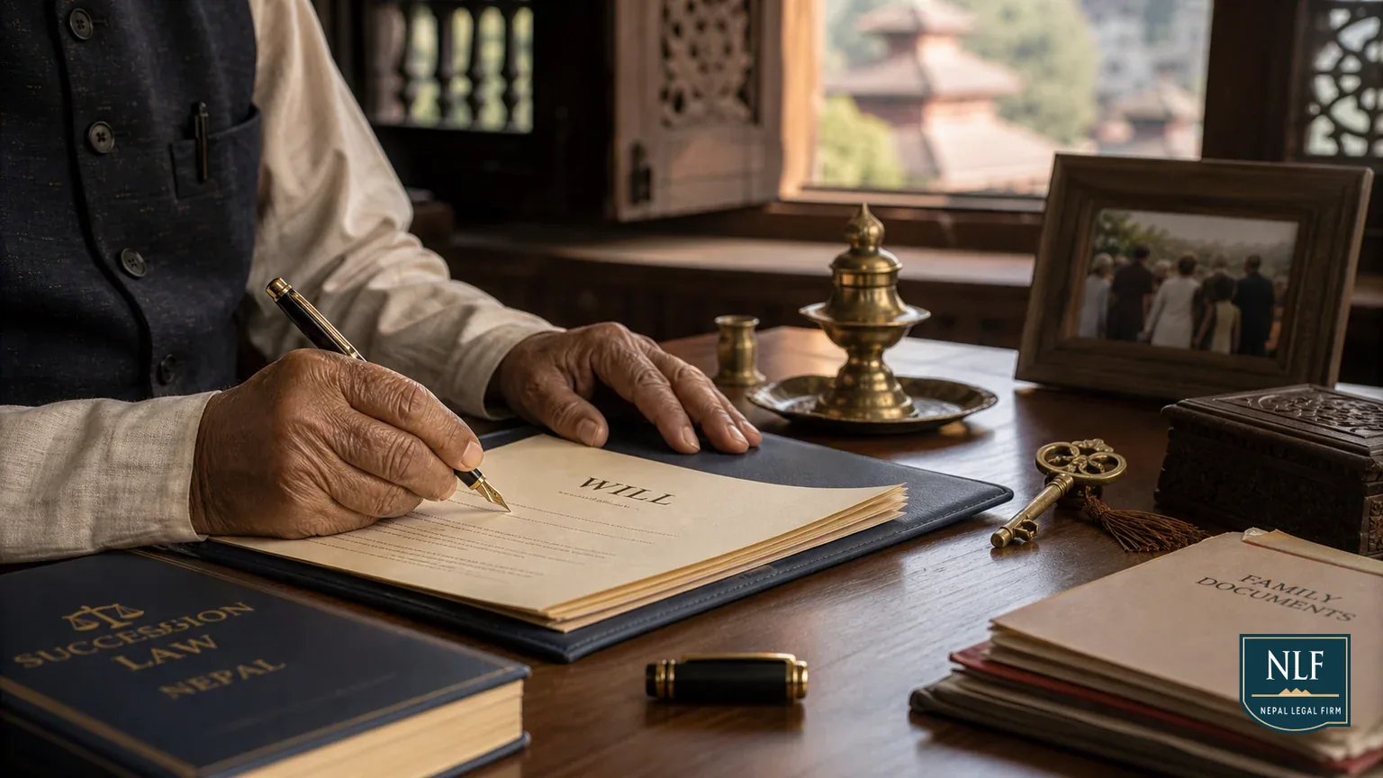 Drafting a Will (Bakapatra/Icchapatra) in Nepal: Legal Validity & Process 2025 - Nepal Legal Firm cover image for a legal guide about Will Registration, Inheritance Law, Bakapatra.