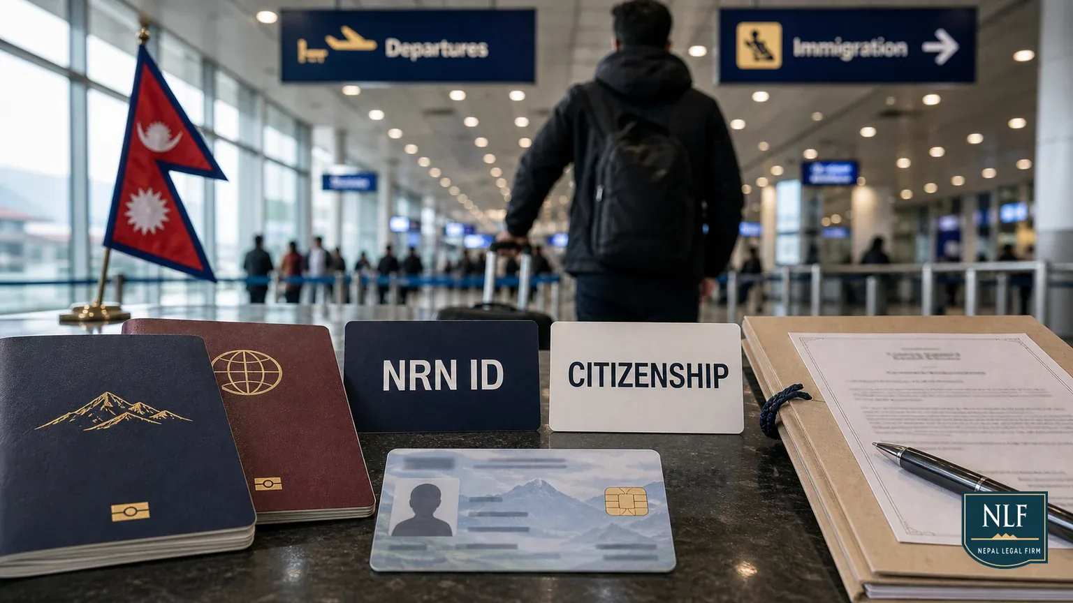 NRN Citizenship vs. NRN ID Card: The Dual Citizenship Debate 2025 - Nepal Legal Firm cover image for a legal guide about NRN Citizenship, Dual Citizenship, Rabi Lamichhane Case.